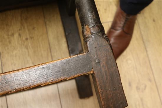 An oak wainscot chair